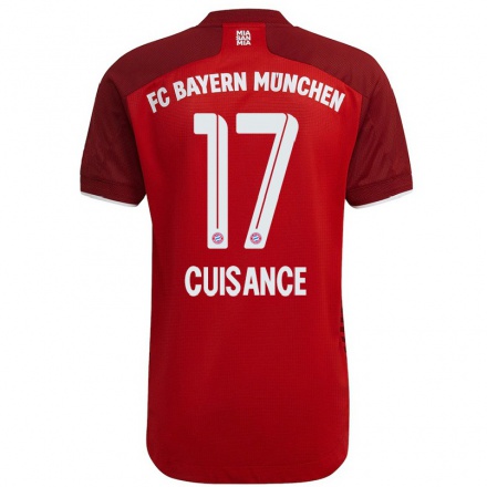 Naisten Jalkapallo Michael Cuisance #17 Tummanpunainen Kotipaita 2021/22 Lyhythihainen Paita T-paita