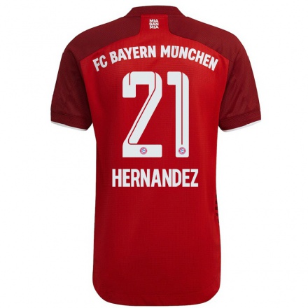 Naisten Jalkapallo Lucas Hernandez #21 Tummanpunainen Kotipaita 2021/22 Lyhythihainen Paita T-paita