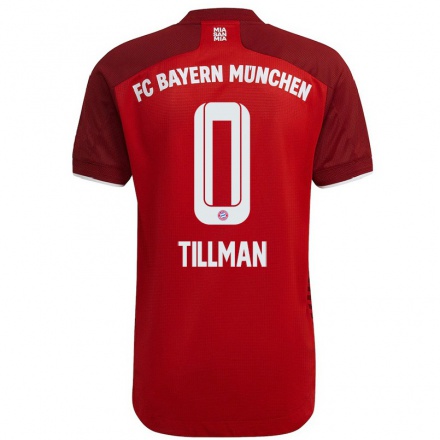 Naisten Jalkapallo Malik Tillman #0 Tummanpunainen Kotipaita 2021/22 Lyhythihainen Paita T-paita