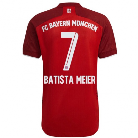 Naisten Jalkapallo Oliver Batista Meier #7 Tummanpunainen Kotipaita 2021/22 Lyhythihainen Paita T-paita