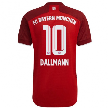 Naisten Jalkapallo Linda Dallmann #10 Tummanpunainen Kotipaita 2021/22 Lyhythihainen Paita T-paita