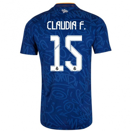 Naisten Jalkapallo Claudia Florentino #15 Tummansininen Vieraspaita 2021/22 Lyhythihainen Paita T-paita