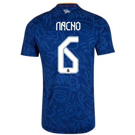 Naisten Jalkapallo Nacho Fernandez #6 Tummansininen Vieraspaita 2021/22 Lyhythihainen Paita T-paita