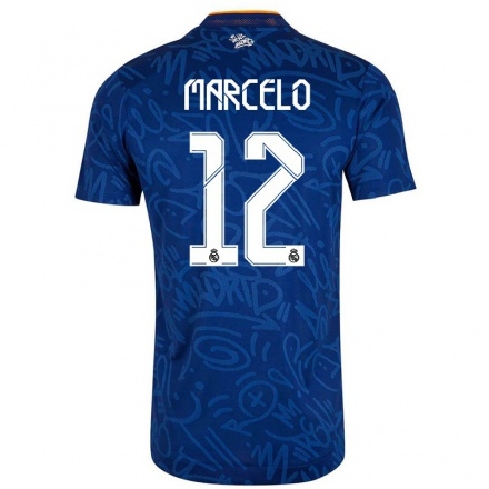 Naisten Jalkapallo Marcelo #12 Tummansininen Vieraspaita 2021/22 Lyhythihainen Paita T-paita