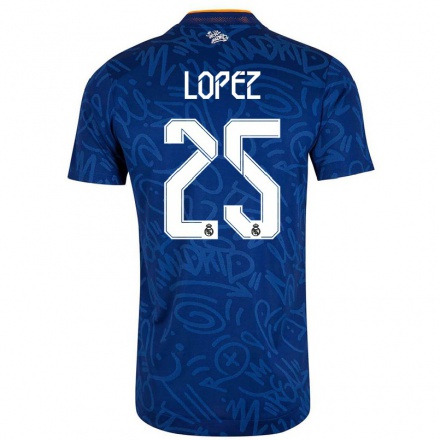 Naisten Jalkapallo Luis Lopez #25 Tummansininen Vieraspaita 2021/22 Lyhythihainen Paita T-paita