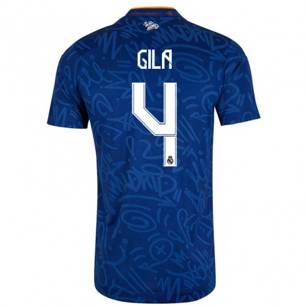 Naisten Jalkapallo Mario Gila #4 Tummansininen Vieraspaita 2021/22 Lyhythihainen Paita T-paita