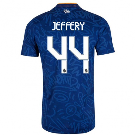 Naisten Jalkapallo Taylor Jeffery #44 Tummansininen Vieraspaita 2021/22 Lyhythihainen Paita T-paita