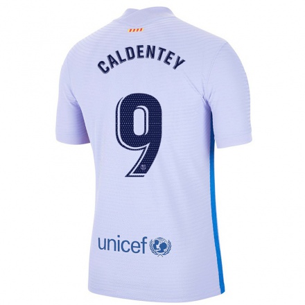 Naisten Jalkapallo Mariona Caldentey #9 Vaalea Violettiti Vieraspaita 2021/22 Lyhythihainen Paita T-paita
