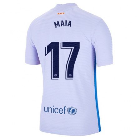 Naisten Jalkapallo Gustavo Maia #17 Vaalea Violettiti Vieraspaita 2021/22 Lyhythihainen Paita T-paita