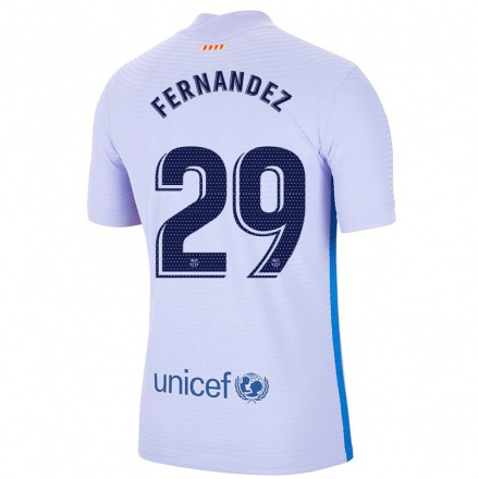 Naisten Jalkapallo Gerard Fernandez #29 Vaalea Violettiti Vieraspaita 2021/22 Lyhythihainen Paita T-paita