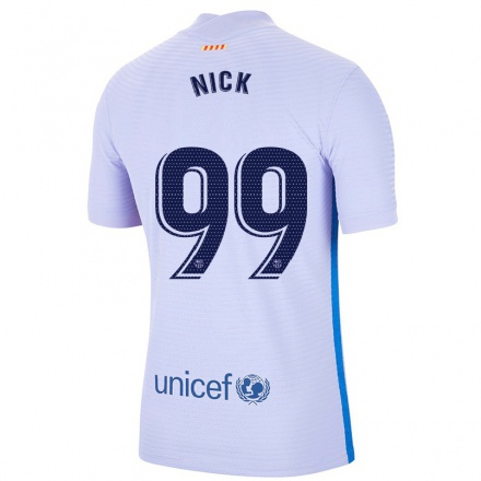 Naisten Jalkapallo Calathes Nick #99 Vaalea Violettiti Vieraspaita 2021/22 Lyhythihainen Paita T-paita