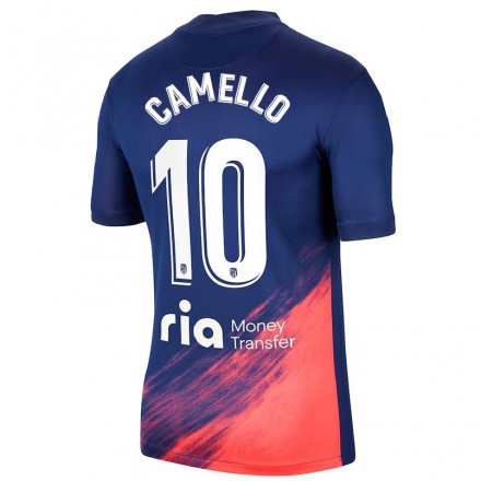 Naisten Jalkapallo Sergio Camello #10 Tummansininen Oranssi Vieraspaita 2021/22 Lyhythihainen Paita T-paita