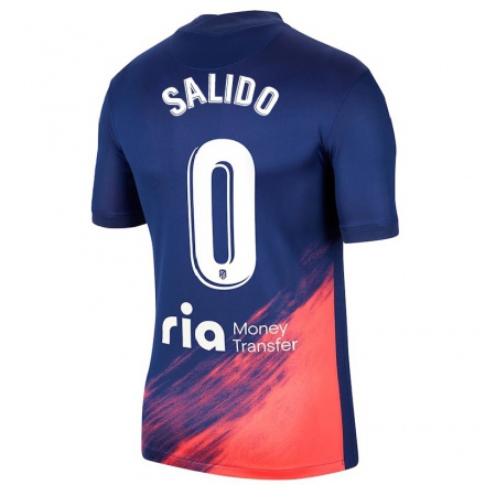 Naisten Jalkapallo Alberto Salido #0 Tummansininen Oranssi Vieraspaita 2021/22 Lyhythihainen Paita T-paita