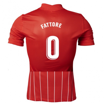 Naisten Jalkapallo Valentino Fattore #0 Tummanpunainen Vieraspaita 2021/22 Lyhythihainen Paita T-paita