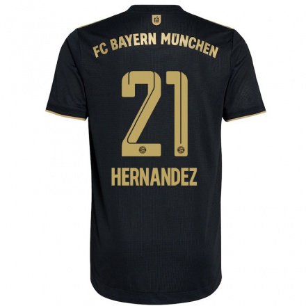 Naisten Jalkapallo Lucas Hernandez #21 Musta Vieraspaita 2021/22 Lyhythihainen Paita T-paita