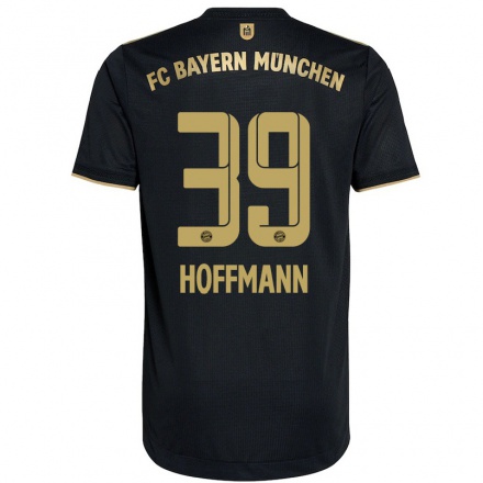 Naisten Jalkapallo Ron-Thorben Hoffmann #39 Musta Vieraspaita 2021/22 Lyhythihainen Paita T-paita
