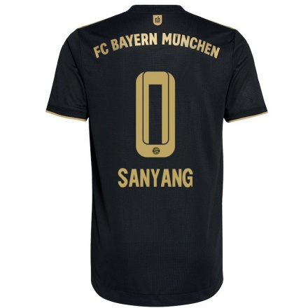 Naisten Jalkapallo Mamin Sanyang #0 Musta Vieraspaita 2021/22 Lyhythihainen Paita T-paita