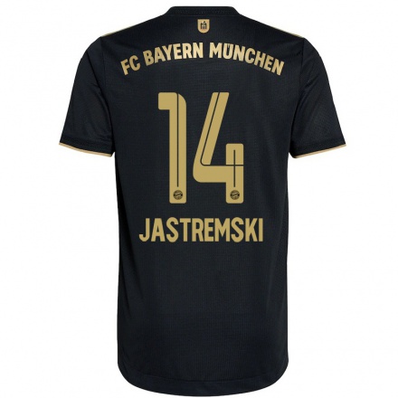Naisten Jalkapallo Lenn Jastremski #14 Musta Vieraspaita 2021/22 Lyhythihainen Paita T-paita