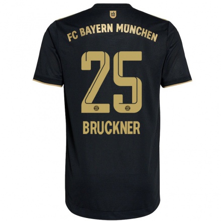 Naisten Jalkapallo Angelo Bruckner #25 Musta Vieraspaita 2021/22 Lyhythihainen Paita T-paita