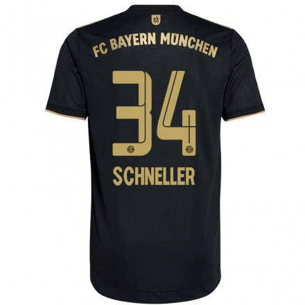 Naisten Jalkapallo Lukas Schneller #34 Musta Vieraspaita 2021/22 Lyhythihainen Paita T-paita