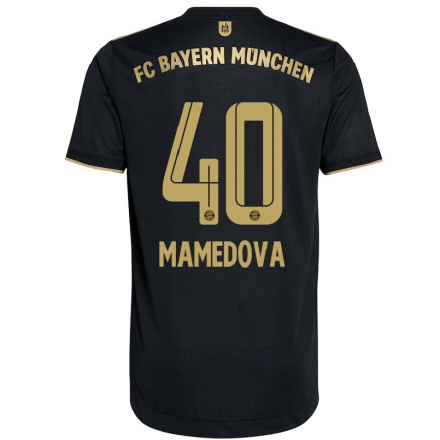 Naisten Jalkapallo Grant-Leon Mamedova #40 Musta Vieraspaita 2021/22 Lyhythihainen Paita T-paita