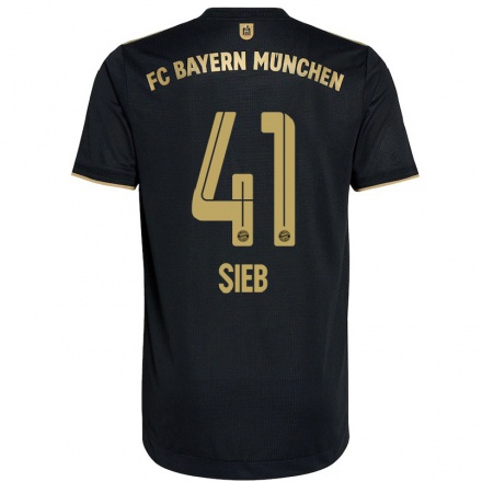 Naisten Jalkapallo Armindo Sieb #41 Musta Vieraspaita 2021/22 Lyhythihainen Paita T-paita