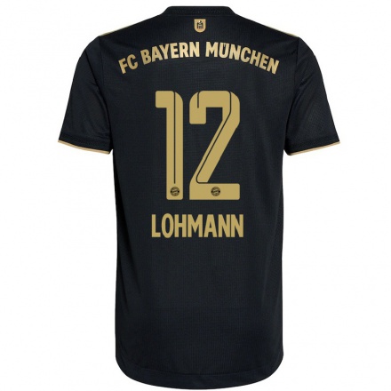 Naisten Jalkapallo Sydney Lohmann #12 Musta Vieraspaita 2021/22 Lyhythihainen Paita T-paita