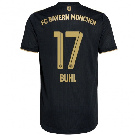 Naisten Jalkapallo Klara Buhl #17 Musta Vieraspaita 2021/22 Lyhythihainen Paita T-paita
