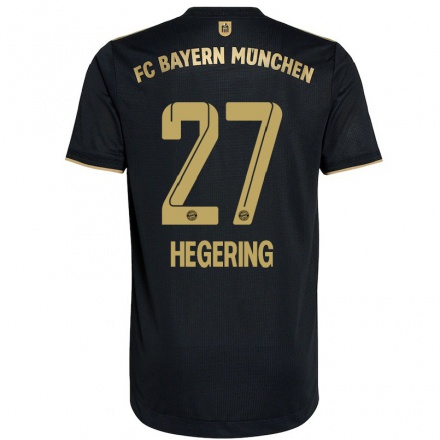 Naisten Jalkapallo Marina Hegering #27 Musta Vieraspaita 2021/22 Lyhythihainen Paita T-paita