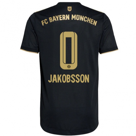 Naisten Jalkapallo Sofia Jakobsson #0 Musta Vieraspaita 2021/22 Lyhythihainen Paita T-paita