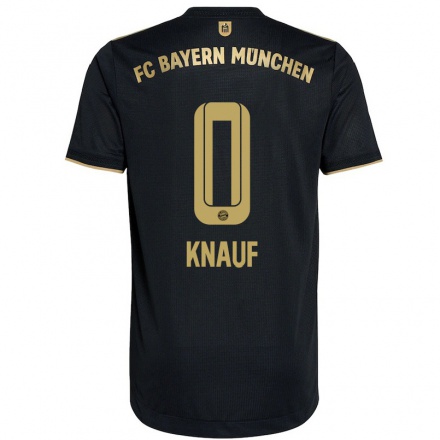 Naisten Jalkapallo Moritz Knauf #0 Musta Vieraspaita 2021/22 Lyhythihainen Paita T-paita