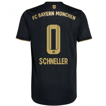 Naisten Jalkapallo Lukas Schneller #0 Musta Vieraspaita 2021/22 Lyhythihainen Paita T-paita