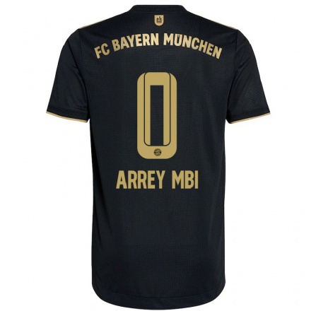 Naisten Jalkapallo Bright Akwo Arrey-Mbi #0 Musta Vieraspaita 2021/22 Lyhythihainen Paita T-paita