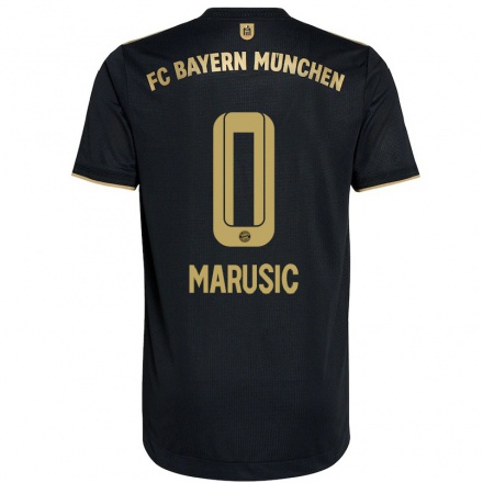 Naisten Jalkapallo Gabriel Marusic #0 Musta Vieraspaita 2021/22 Lyhythihainen Paita T-paita
