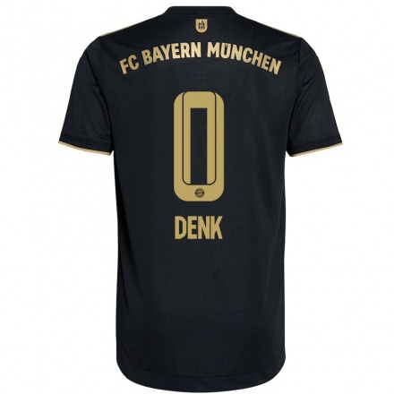 Naisten Jalkapallo Luca Denk #0 Musta Vieraspaita 2021/22 Lyhythihainen Paita T-paita