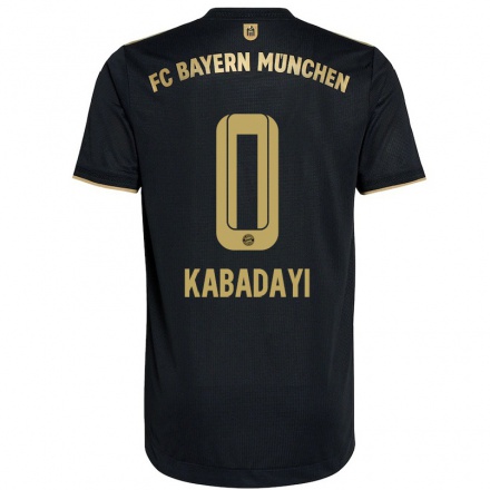 Naisten Jalkapallo Yusuf Kabadayi #0 Musta Vieraspaita 2021/22 Lyhythihainen Paita T-paita