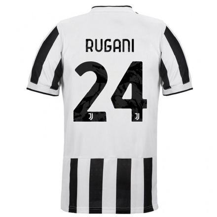 Naisten Jalkapallo Daniele Rugani #24 Valkoinen Musta Kotipaita 2021/22 Lyhythihainen Paita T-paita