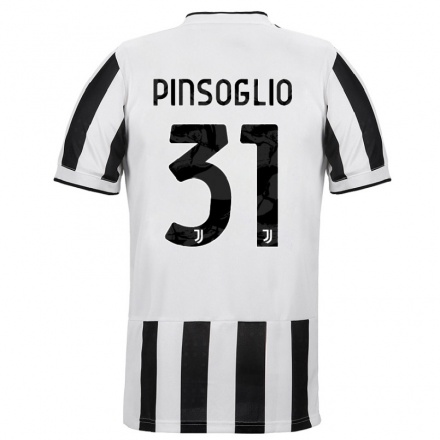 Naisten Jalkapallo Carlo Pinsoglio #31 Valkoinen Musta Kotipaita 2021/22 Lyhythihainen Paita T-paita