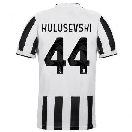 Naisten Jalkapallo Dejan Kulusevski #44 Valkoinen Musta Kotipaita 2021/22 Lyhythihainen Paita T-paita