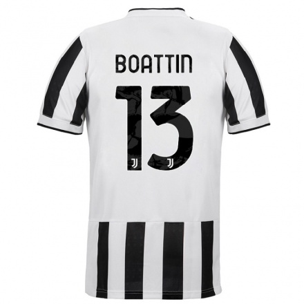 Naisten Jalkapallo Lisa Boattin #13 Valkoinen Musta Kotipaita 2021/22 Lyhythihainen Paita T-paita