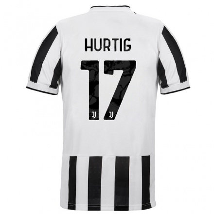 Naisten Jalkapallo Lina Hurtig #17 Valkoinen Musta Kotipaita 2021/22 Lyhythihainen Paita T-paita