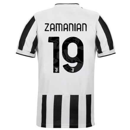 Naisten Jalkapallo Annahita Zamanian #19 Valkoinen Musta Kotipaita 2021/22 Lyhythihainen Paita T-paita