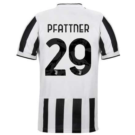 Naisten Jalkapallo Elisa Pfattner #29 Valkoinen Musta Kotipaita 2021/22 Lyhythihainen Paita T-paita