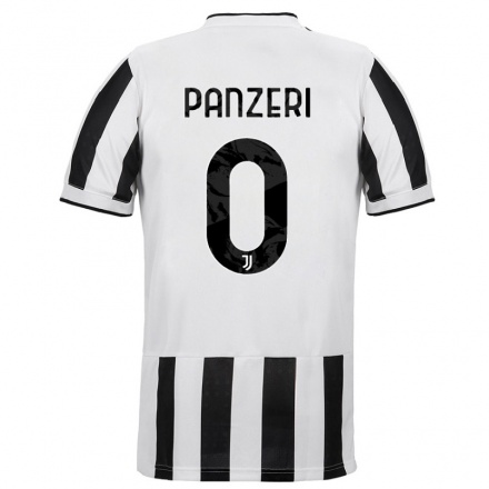 Naisten Jalkapallo Vanessa Panzeri #0 Valkoinen Musta Kotipaita 2021/22 Lyhythihainen Paita T-paita