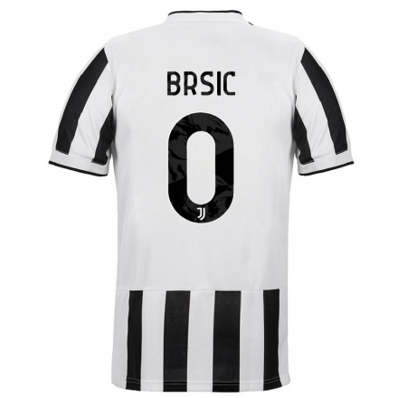 Naisten Jalkapallo Margherita Brsic #0 Valkoinen Musta Kotipaita 2021/22 Lyhythihainen Paita T-paita