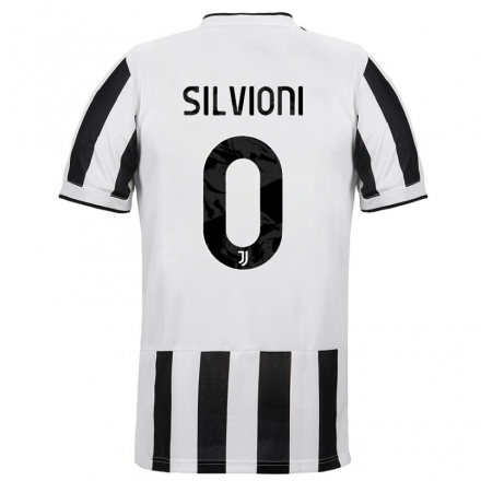 Naisten Jalkapallo Ludovica Silvioni #0 Valkoinen Musta Kotipaita 2021/22 Lyhythihainen Paita T-paita