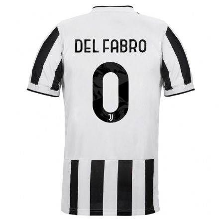 Naisten Jalkapallo Dario Del Fabro #0 Valkoinen Musta Kotipaita 2021/22 Lyhythihainen Paita T-paita