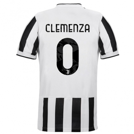 Naisten Jalkapallo Luca Clemenza #0 Valkoinen Musta Kotipaita 2021/22 Lyhythihainen Paita T-paita