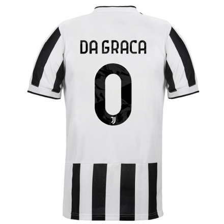 Naisten Jalkapallo Marco Da Graca #0 Valkoinen Musta Kotipaita 2021/22 Lyhythihainen Paita T-paita