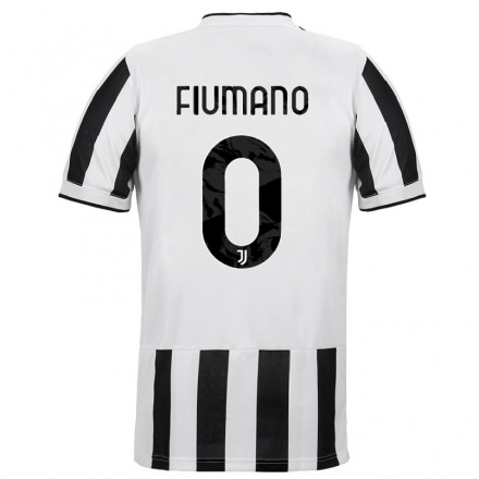 Naisten Jalkapallo Filippo Fiumano #0 Valkoinen Musta Kotipaita 2021/22 Lyhythihainen Paita T-paita